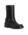 Fleur Buckled-up Combat Ankle Boot