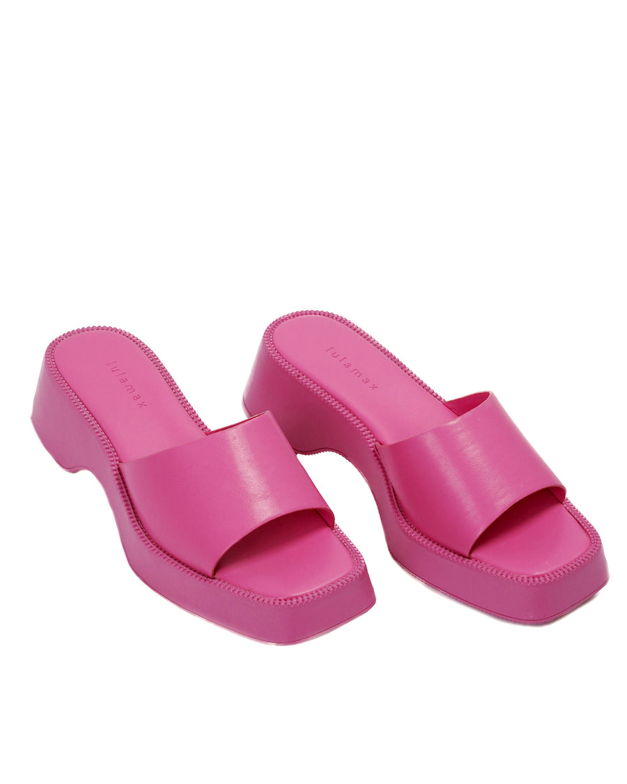 Lulamax Lydia Platform Sandal - Chunky Padded Sole, Versatile Design - Pink