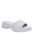 Lulamax Lydia Platform Sandal - Chunky Padded Sole, Versatile Design - White